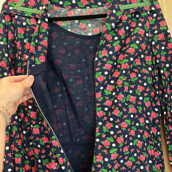 Vintage Maxi Dress Colorful 70s Floral Handmade XL - Picture 7 of 10